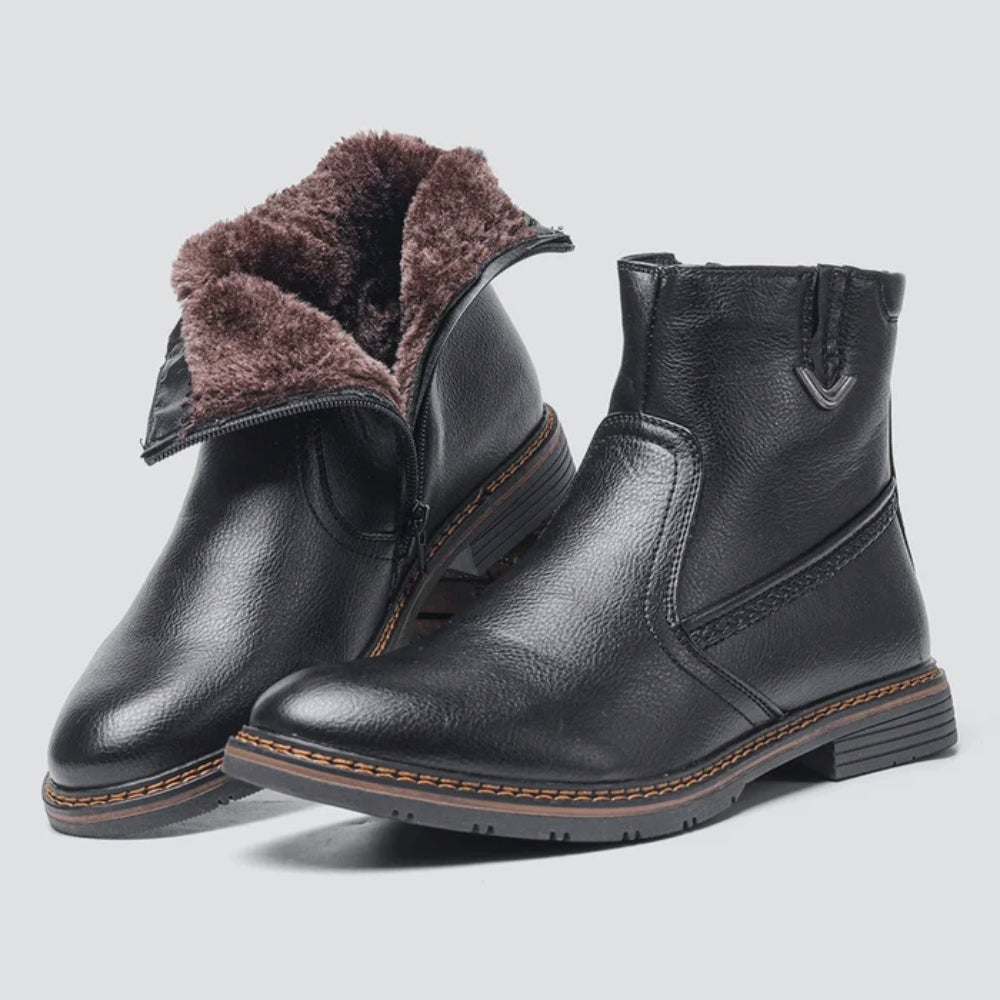 Alten | Leather boots with lined interior